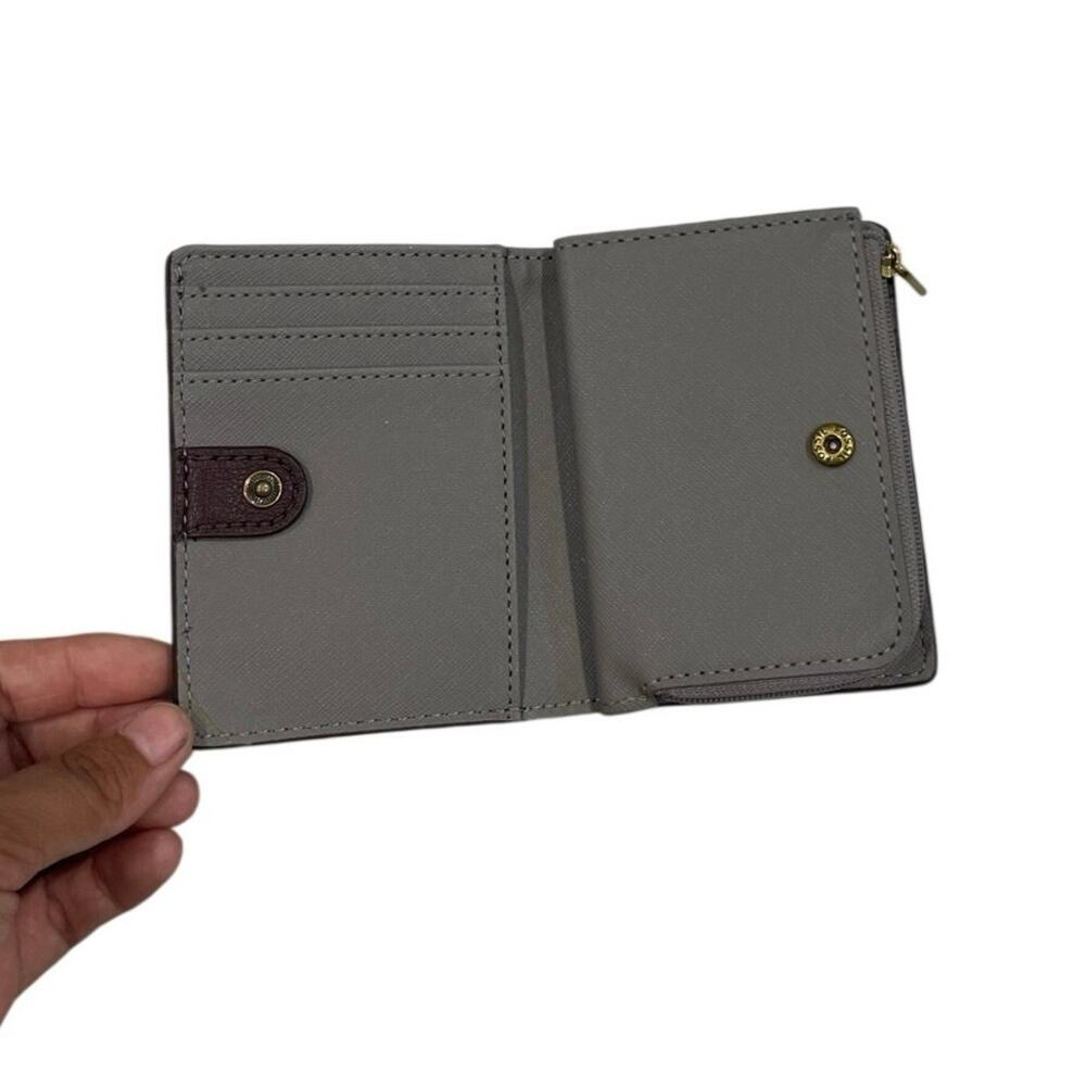 Fossil Leather Bifold Mini Wallet Bohemian Southwestern Western Zip-Around Coin - Picture 3 of 5